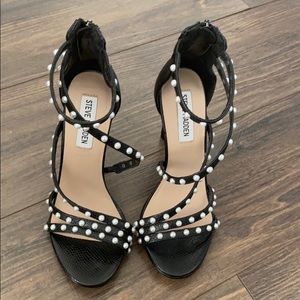 Steve Madden Heels with pearls 6M